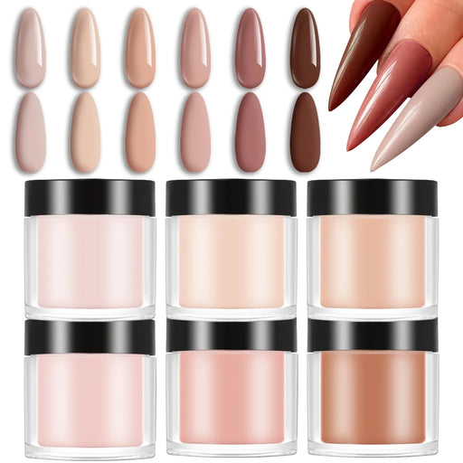 6 jars nude acrylic powder set - MRSLM