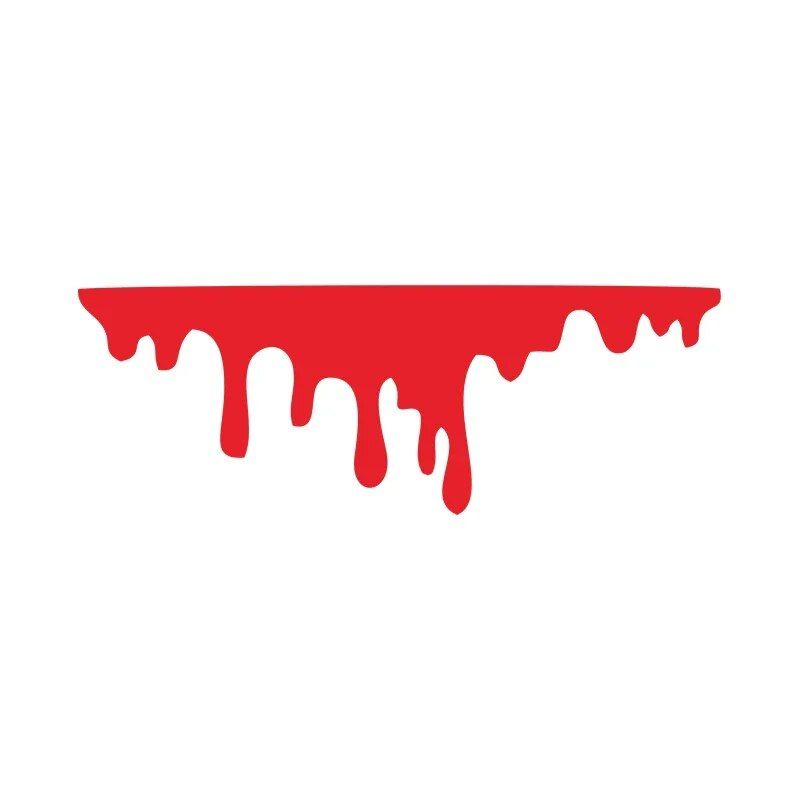 red bleeding effect car decal, view 3 - MRSLM