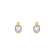 sky blue water drop ear studs, view 4 - MRSLM