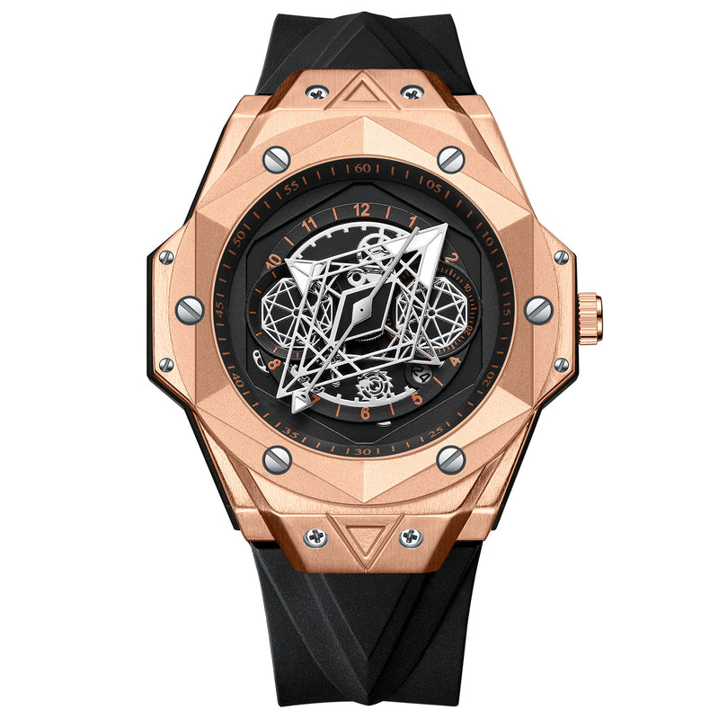 men's slim stainless steel quartz watch, view 10 - MRSLM