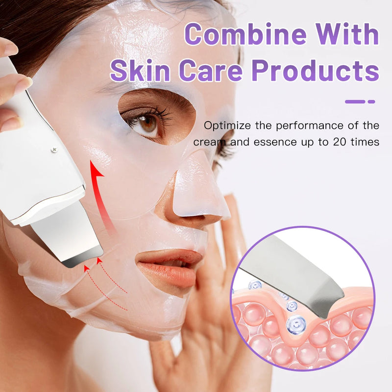 Ultrasonic skin scrubber with 3 modes, view 6 - MRSLM