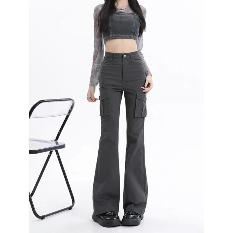high waist slim cargo jeans, view 2 - MRSLM