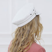 genuine leather military hat with belt, view 5 - MRSLM