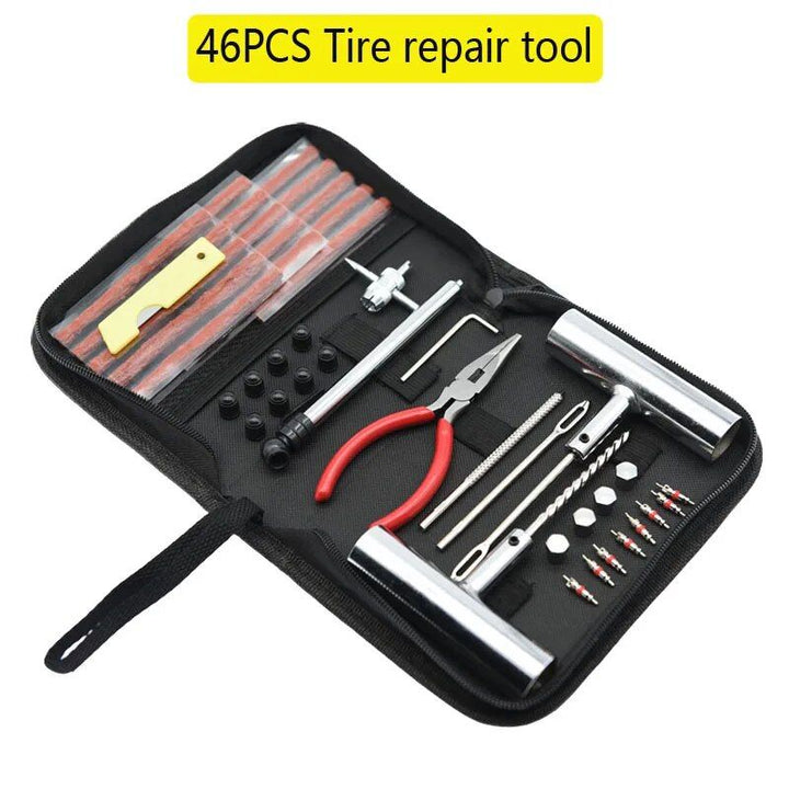 46-Piece Quick-Fix Car & Bike Tire Repair Kit