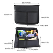 PU leather car seat storage organizer, view 3 - MRSLM
