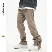 men's retro wash khaki pants, view 3 - MRSLM