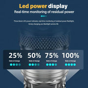 tactical led flashlight with zoom and usb charging, view 5 - MRSLM