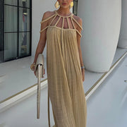 hollow out knitted beach dress - MRSLM