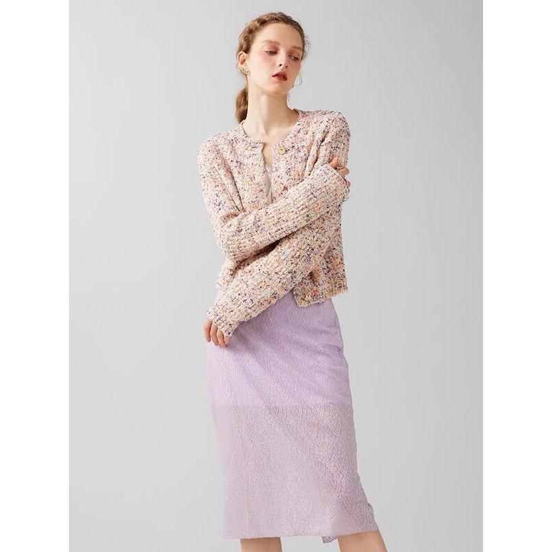 geometric short cardigan, view 9 - MRSLM