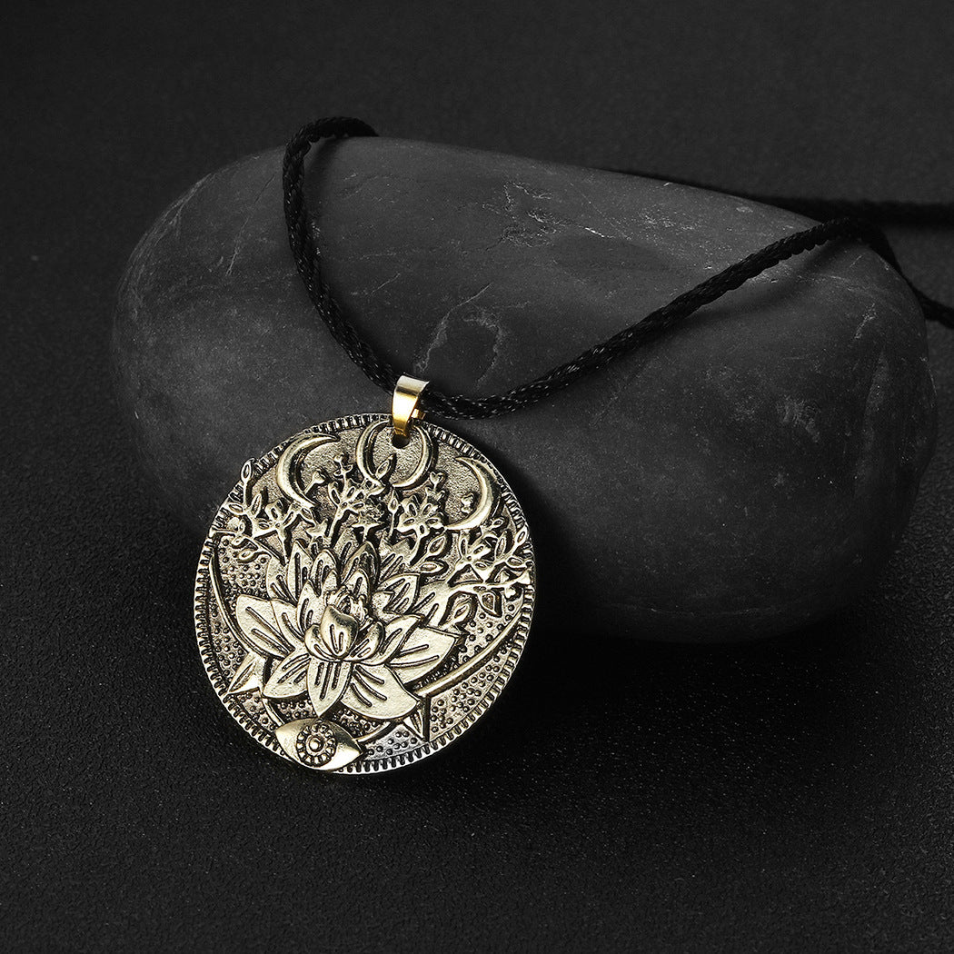 Lotus Pendant Necklace For Men