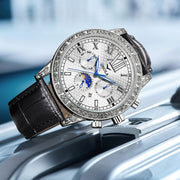 Men's automatic mechanical leather watch, business, view 2 - MRSLM