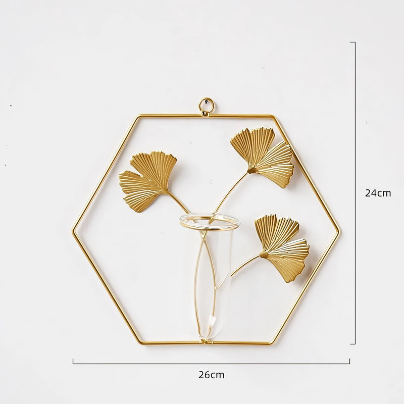Gold wall-mounted hydroponic flower pot, view 5 - MRSLM
