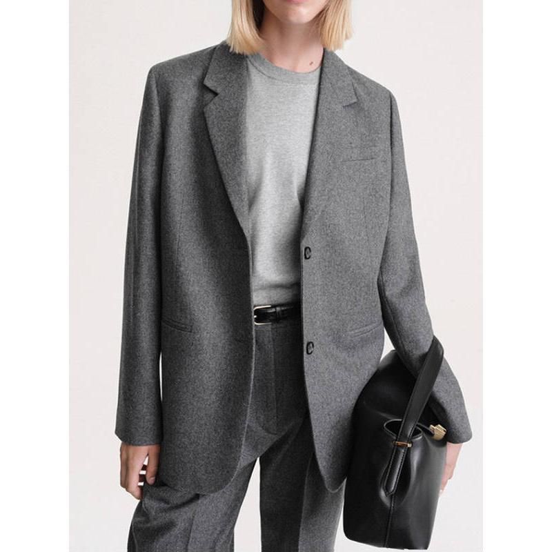womens woolen blazer, view 2 - MRSLM