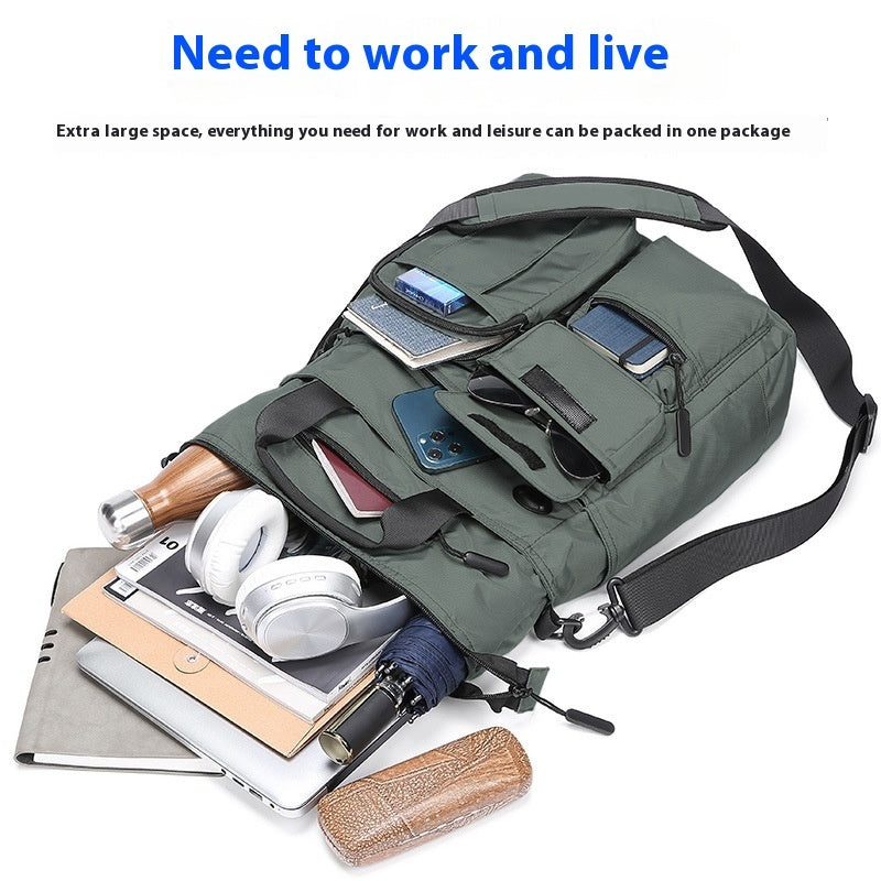 men's Oxford cloth shoulder bag, view 2 - MRSLM