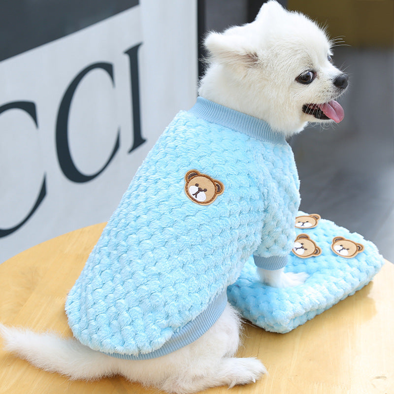 soft fleece dog and cat coat, view 9 - MRSLM