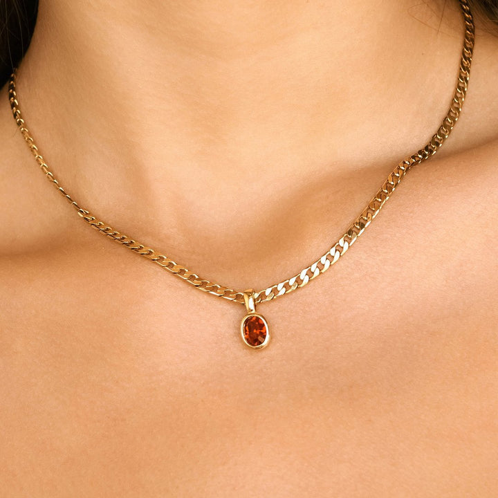 Crystal Stone Pendant Necklace Female
