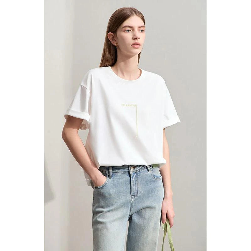 embroidered tassel tee, view 4 - MRSLM