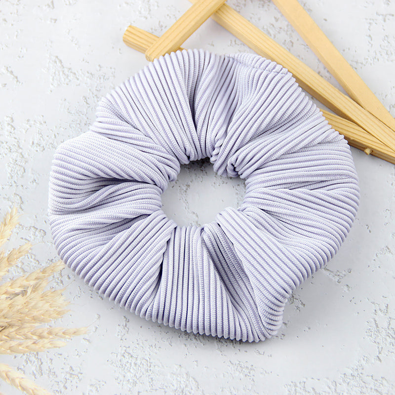 oversized pleated striped scrunchie, view 6 - MRSLM