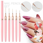 5-piece nail art liner brush set, view 2 - MRSLM