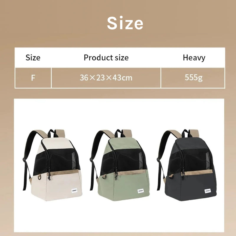 breathable canvas lightweight cat backpack, view 9 - MRSLM