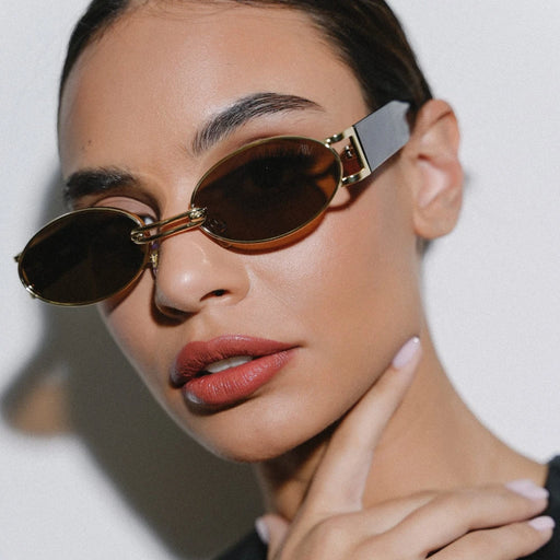 vintage oval steampunk sunglasses - MRSLM