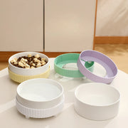 ceramic cat and dog bowl, view 7 - MRSLM