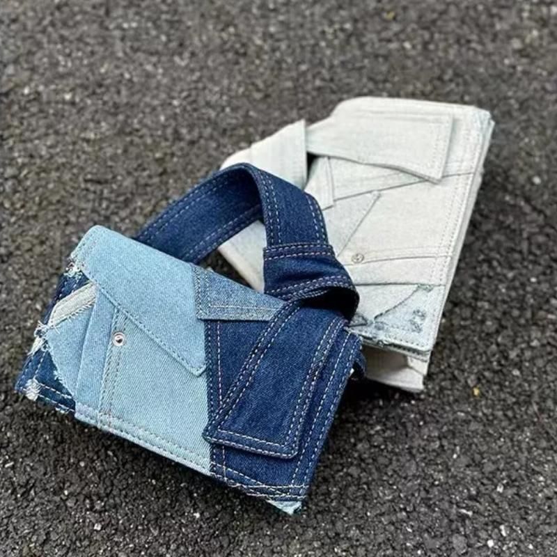 denim crossbody bag, view 5 - MRSLM