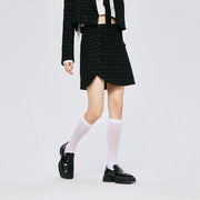 Asymmetric plaid A-line skirt - MRSLM
