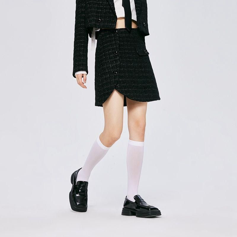 Asymmetric plaid A-line skirt - MRSLM