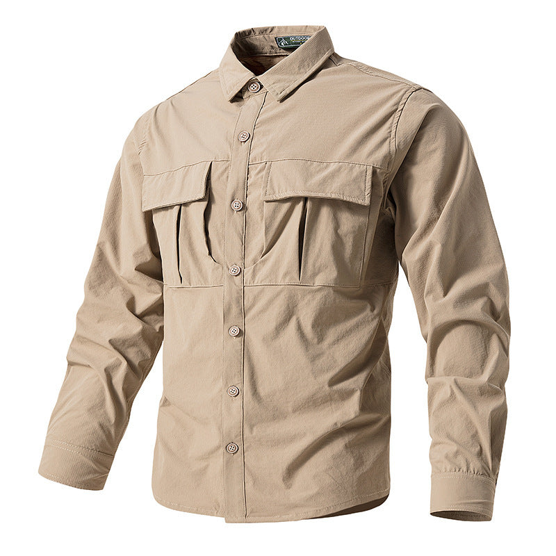Quick-drying multi-pocket outdoor shirt, view 9 - MRSLM