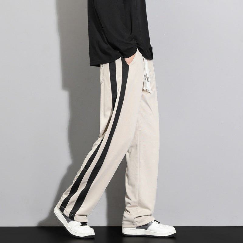 loose striped straight-leg pants, view 5 - MRSLM