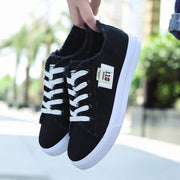 women's canvas flat sneakers, view 2 - MRSLM