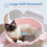 flower cat tree with large hammock, view 7 - MRSLM