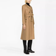 double-breasted trench coat with sash, view 3 - MRSLM