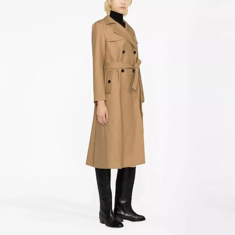 double-breasted trench coat with sash, view 3 - MRSLM