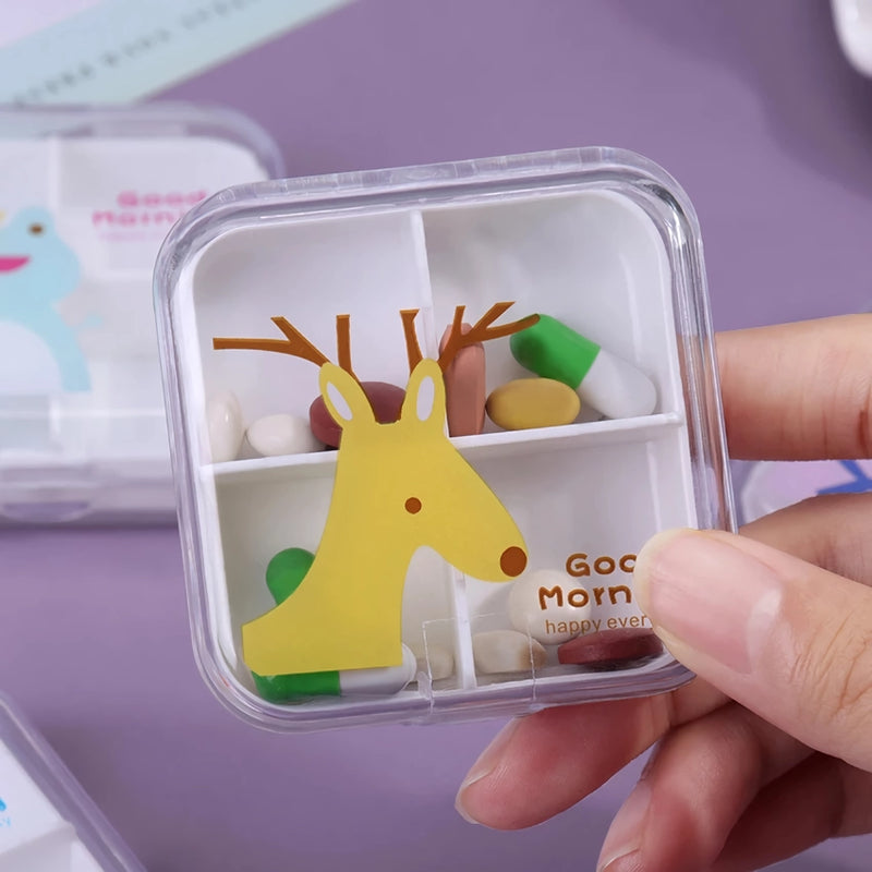 cartoon mini travel pill box, view 6 - MRSLM
