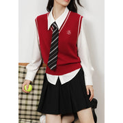 retro embroidered knitted vest, view 6 - MRSLM