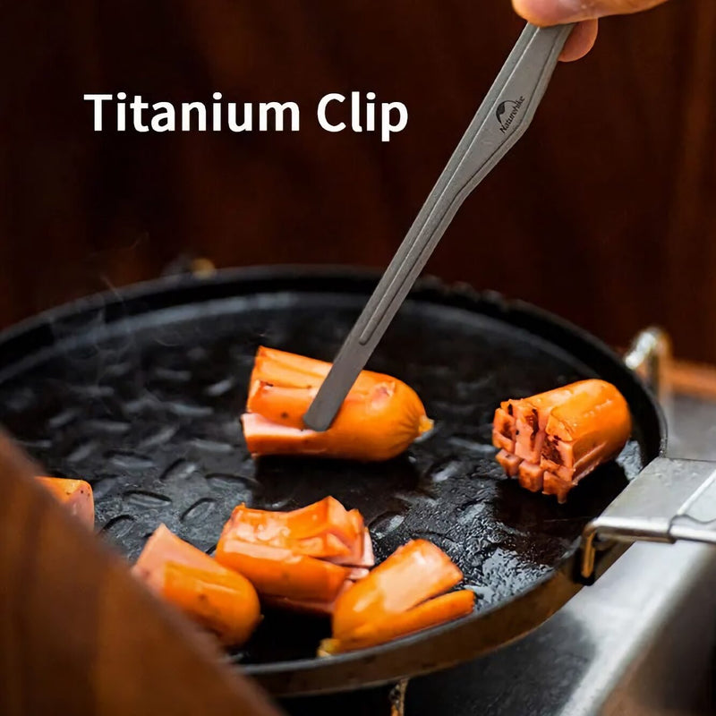 titanium camping bbq tongs, view 4 - MRSLM