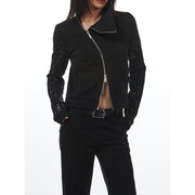 Turtleneck double zipper plush jacket, view 7 - MRSLM