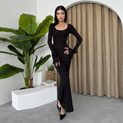 rose long sleeve dress, view 4 - MRSLM