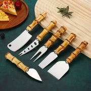 bamboo cheese knives set, view 3 - MRSLM
