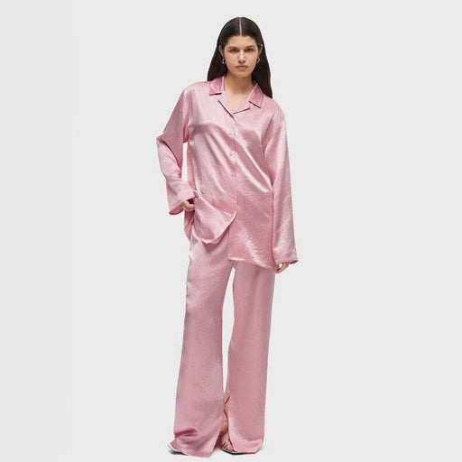 two-piece shirt and wide leg pants set - MRSLM