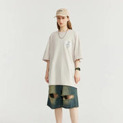 glowing oversized hip hop tee, view 2 - MRSLM