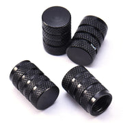 4pcs black aluminum tire valve stem caps, view 2 - MRSLM