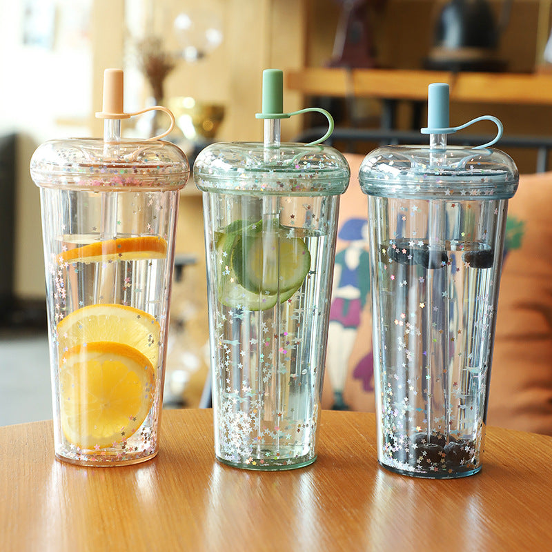 kawaii bubble tea water bottle, view 8 - MRSLM