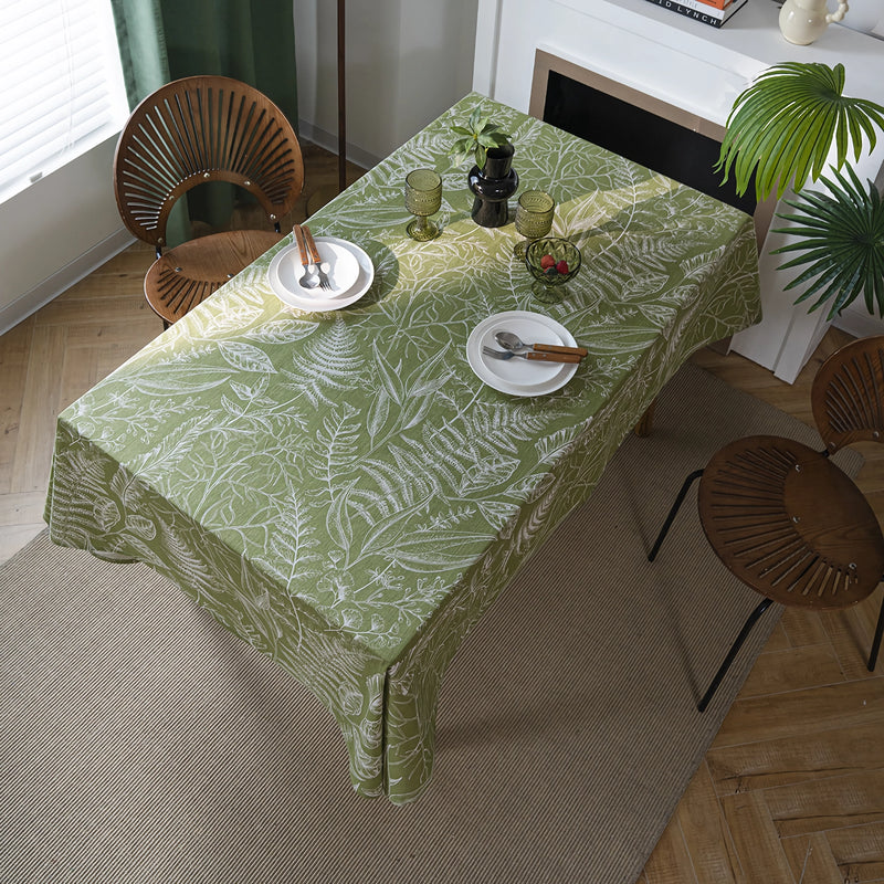 green leaf dining table cloth, view 4 - MRSLM