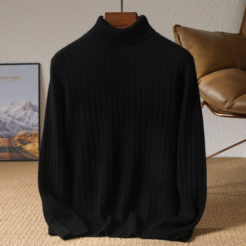 men's thick turtleneck sweater, view 8 - MRSLM