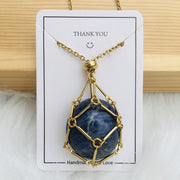 customized stone pendant necklace, view 14 - MRSLM