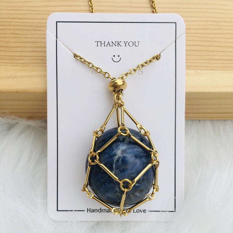 customized stone pendant necklace, view 14 - MRSLM