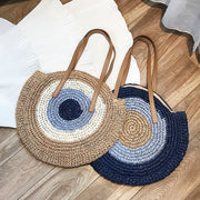 woven straw beach tote, view 6 - MRSLM